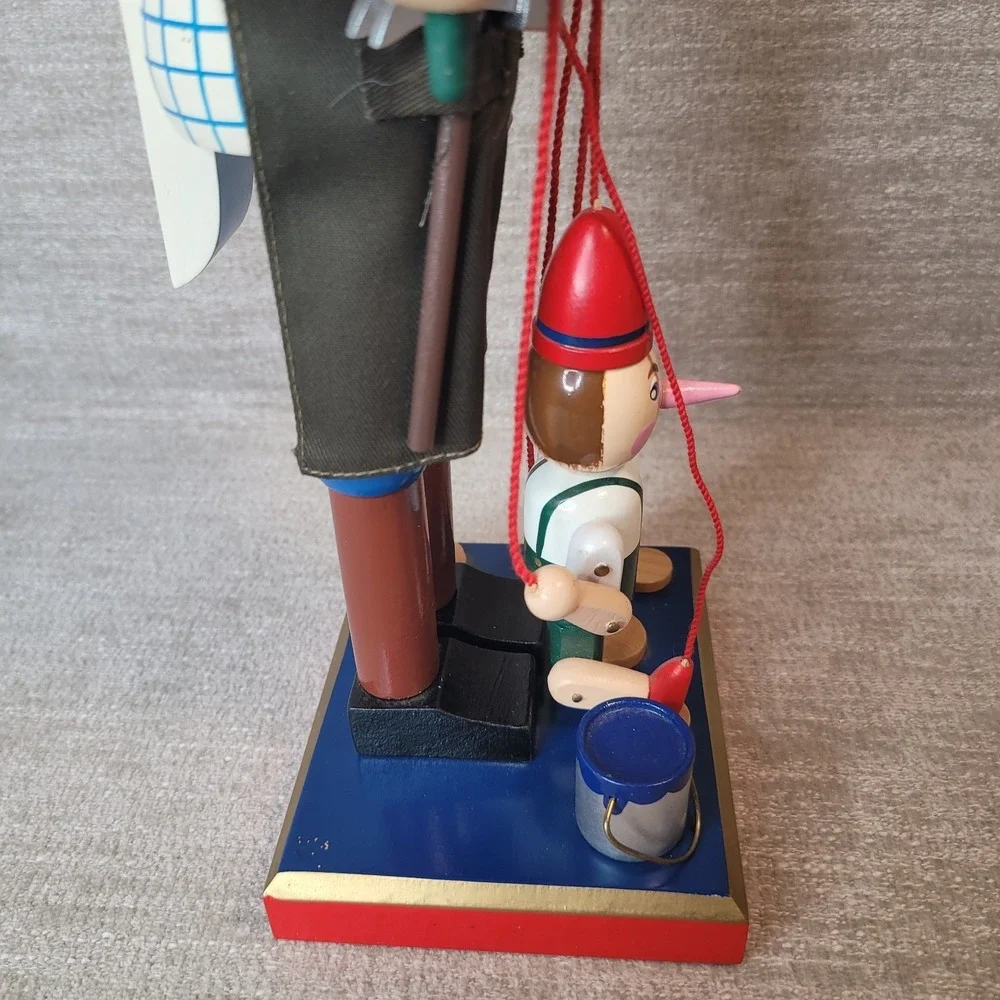 Vintage Geppetto Pinocchio Wooden Nutcracker Puppet 14